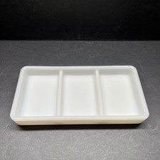 Milk Glass Dental Tray American Cabinet Co #17 8