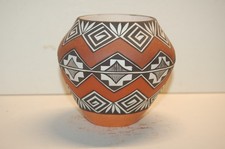 Acoma Pueblo, Daniel Lucario, 3.5 x 3.75