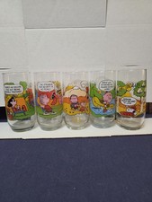 Vintage McDonald's Peanuts Camp Snoopy Collection Glasses - Complete Set of 5 picture