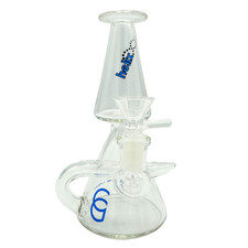 Helix Titan Series Hyperion Premium Glass Water Pipe Blue Logo picture