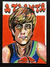 ACEO Sketch Trading Card 1/1 1971 Topps “ Pistol” Pete Maravich Hand-drawn Art picture