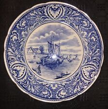 Royal Sphinx Holland Boch Delfts Blue & White Collector Plate Sailboats Windmill picture