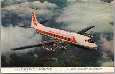 CAPITAL AIRLINES Advertising Postcard 