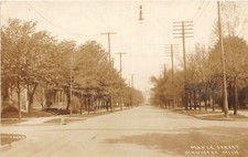 H24/ Manistee Michigan RPPC Postcard c1915 Maple Street Homes 105 picture
