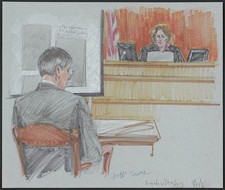 Photo:Warren Jeffs Trial 2007 Child Abuse Courtroom Drawing picture