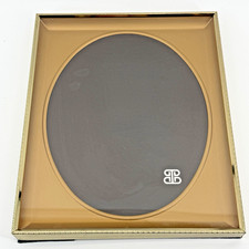 Vintage Burnes of Boston Gold Tone Brass Metal 8x10 Picture Frame w/ Oval Matte picture