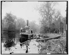 Photo:Brown's Landing Rice Creek Florida Steamboat Waterfront 1880s picture