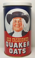 Vintage 1982 Old Fashioned Quaker Oats Tin picture