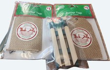 2 Holiday Style Special Delivery Burlap 4 Ct Tags Packs & 1 Mini Sled Ornament picture