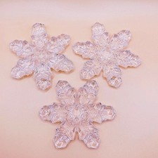 Waterford Marquis Crystal Snowflake Holiday Ornament Set of 3 picture