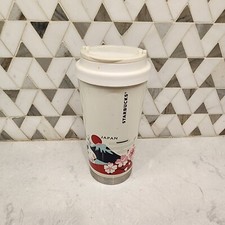 Starbucks Japan.Stainless Steel Tumbler Mt.Fuji Sakura 16oz/473ml.YOU ARE HERE picture