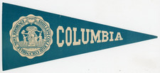 1920s-30s Columbia University Pennant Sticker Label #2N picture