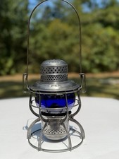 L&N Armspear 1925 cobalt Blue Short Globe Railroad Lantern picture