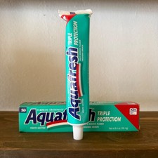 Vintage Aquafresh Triple Protection Toothpaste 6.4oz Box NOS Prop picture