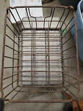 Antique Steel Wire Metal Milk Crate Basket 14
