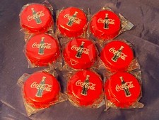 Lot of 7 Vintage 1999 Coca-Cola Bottle Cap Pencil Sharpeners New Sealed Red picture