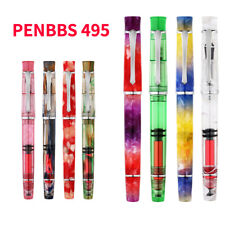 PENBBS495 Resin Piston Fountain Pen W/Gift BOX Blade Iridium Gold F Nib ink Pen picture