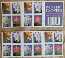 2014 USPS Winter Flowers Forever Stamps SC#4862–4865 Booklet of 20 *5 (100 PCS) picture