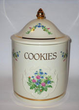 Vintage Lenox Spice Garden Cookie Jar Canister Lid w/ seal Fine Porcelain 1994 picture