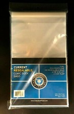 100 CSP RESEALABLE Current Comic Book Acid Free Poly Bags archival sleeves picture