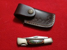 Vintage '80s Frost Cutlery Seki Japan Wood Handle Folding Pocket Knife picture
