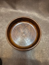 Vintage Seltzer's Hand Turned Walnut Round Bowl 6.5