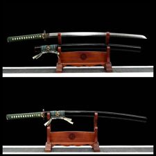 Japanese Full Tang T10 Steel Clay Tempered Itatsura Katana Samurai Sword Sharp picture