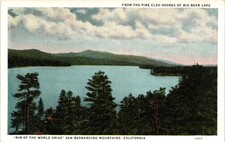 CALIFORNIA Big Bear Lake San Bernardino Mountains c1932 CA Postcard picture