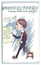 1905 Mr. Softhead Tailor Debt Humorous Music Postcard Sheboygan WI picture