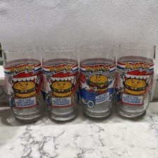 LOT OF 4 Vintage McDonald’s 1986 McVote Glasses DLT QUARTER POUNDER BIG MAC picture
