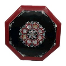 Vintage Korean MOP Shell Inlay Lacquer Bento Box Jewelry Chest Najeon-chilgi Art picture