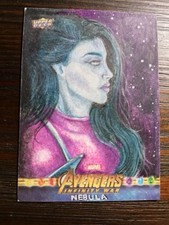 2018 UD Marvel Avengers Infinity War Timothy Pittides Sketch Card 1/1 Nebula picture