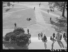 Photo:Chapel Hill North Carolina 1939 UNC Campus Students Walkway picture