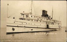 Steamer Boat CITY OF BELFAST ESS Co c1910 Real Photo Postcard picture