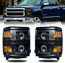 LED DRL Projector Headlights Assembly for 2014-2015 Chevy Silverado 1500 picture