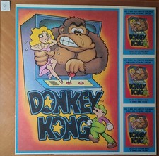 1982 TOPPS UNCUT  SHEET NINTENDO DONKEY KONG MARIO JUMP MAN AT WORK picture