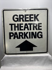 Greek Theatre Los Angeles Original 1970's Parking Sign Incredible Find picture