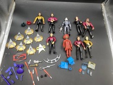 Lot Of 9 1990’s Playmates Star Trek Next Generation  Figures + Accessories picture