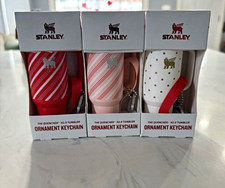 Stanley Quencher H2.0 Tumbler Ornament Keychain Holiday Collection Set of 3 picture
