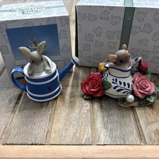 Charming Tails Mouse Figurines Lot of 2 Painted Resin Multicolor Boxed picture