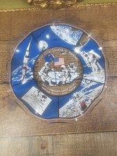VTG 1970s John F. Kennedy  First Lunar Landing Ruffled Trinket Bowl picture