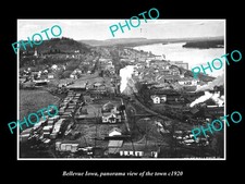 OLD 8x6 HISTORIC PHOTO OF BELLEVUE IOWA PANORAMA OF THE TOWN c1920 picture