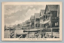 Shorefront—Walnut Beach MILFORD Connecticut—Rare Antique PC New Haven 1922 picture