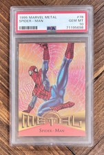1995 Marvel Metal Spider-Man PSA 10 picture