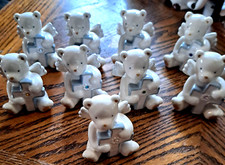 9 Bear Birthstone figurines porcelain 3 1/8'' Tall picture