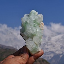 GREEN FLUORAPOPHYLLITE-K APOPHYLLITE Crystal Cluster. Mineral specimen. HEALER picture