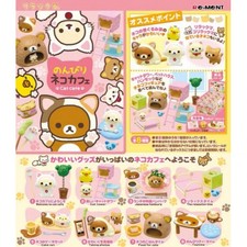 Re-ment Rilakkuma Nonbiri Cat Cafe Miniature Collectible Full set of 8 picture