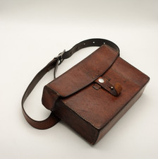 WW2 Swiss Army Military Officer Leather Bag Medic Paramedic 1935 belt fanny pack picture