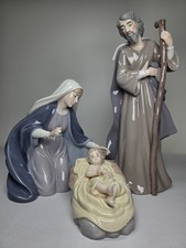 2002 Collectors Edition Grandeur Noel porcelain Holy Family Nativity Set of 3 picture