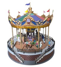 Lemax 2012 Carole Towne Sunshine Carousel Christmas Village Animated No Sound picture